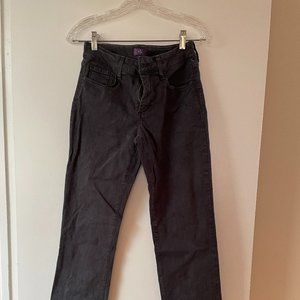 NYDJ Womens Marilyn Straight Leg Denim Jeans Black Size 2